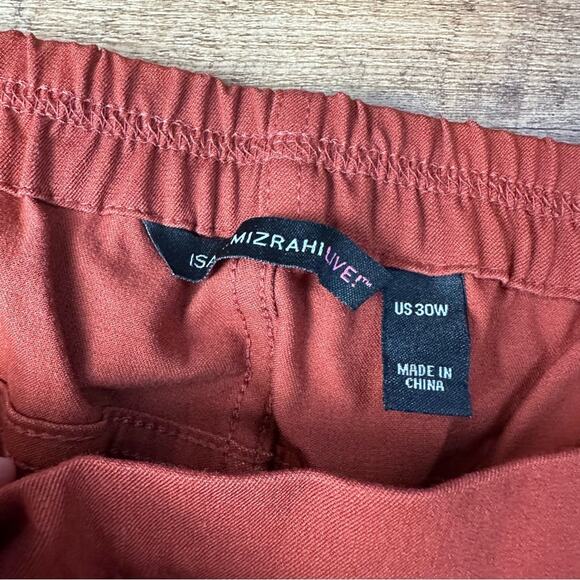 Isaac Mizrahi Live High Rise Pull on Ankle Pants Burnt Henna Size 30W NEW - Picture 4 of 5
